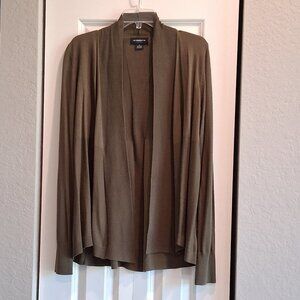 Liz Claiborne Olive Green Open Front Cardigan Sweater Women's Size M